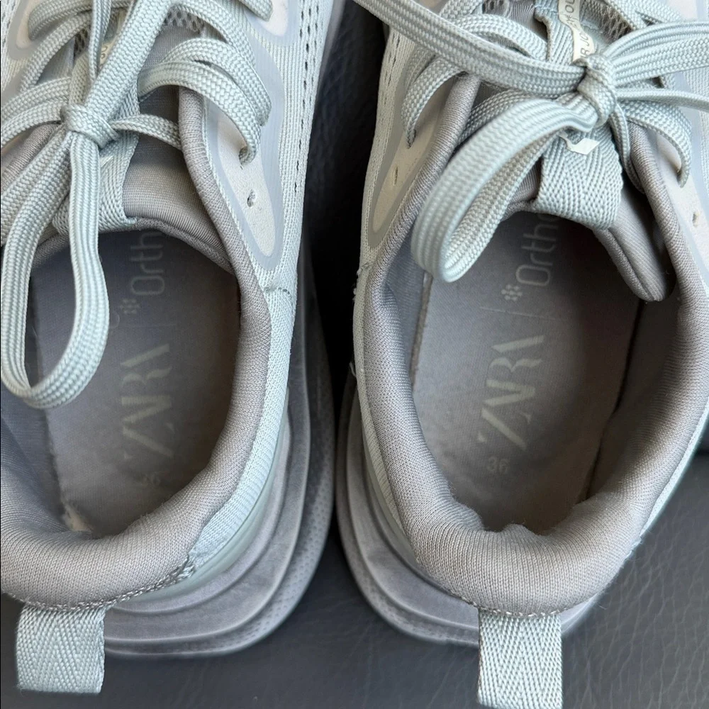 Zara Ortholite kids sneakers boys girls Stylish Gray Athletic Shoes Size 36 US 5 - Picture 11 of 13